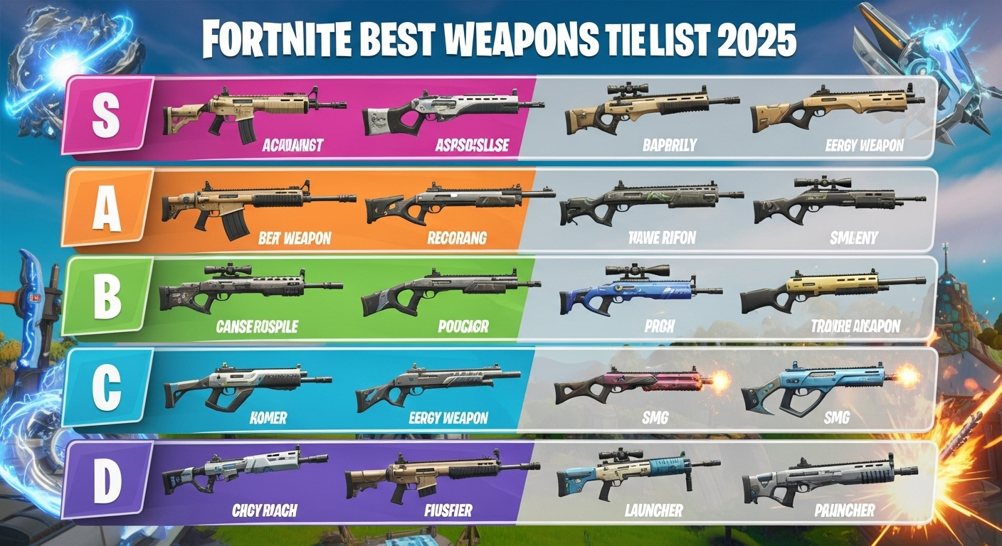 2025 Fortnite Weapons Tier Ranking