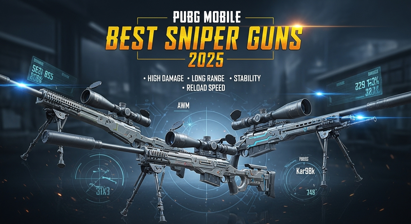 Top Sniper Rifles in PUBG Mobile 2025