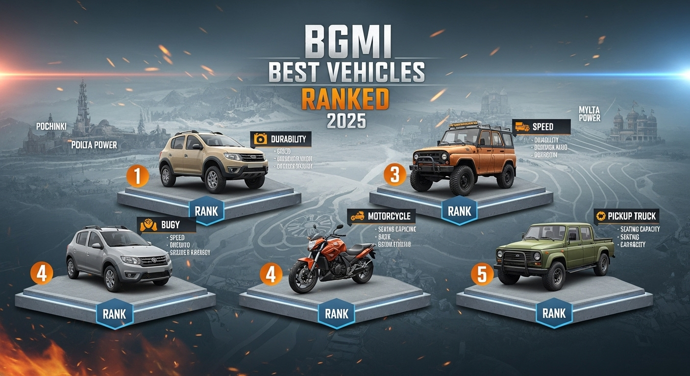 Top BGMI Vehicles: 2025 Tier List