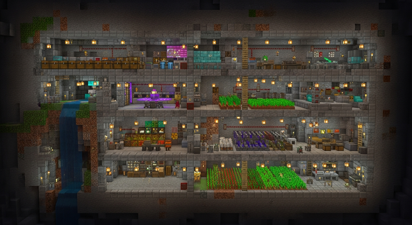 Secret Minecraft Underground Base Designs