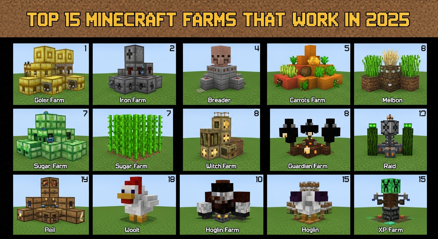 15 Best Working Minecraft Farms for 2025