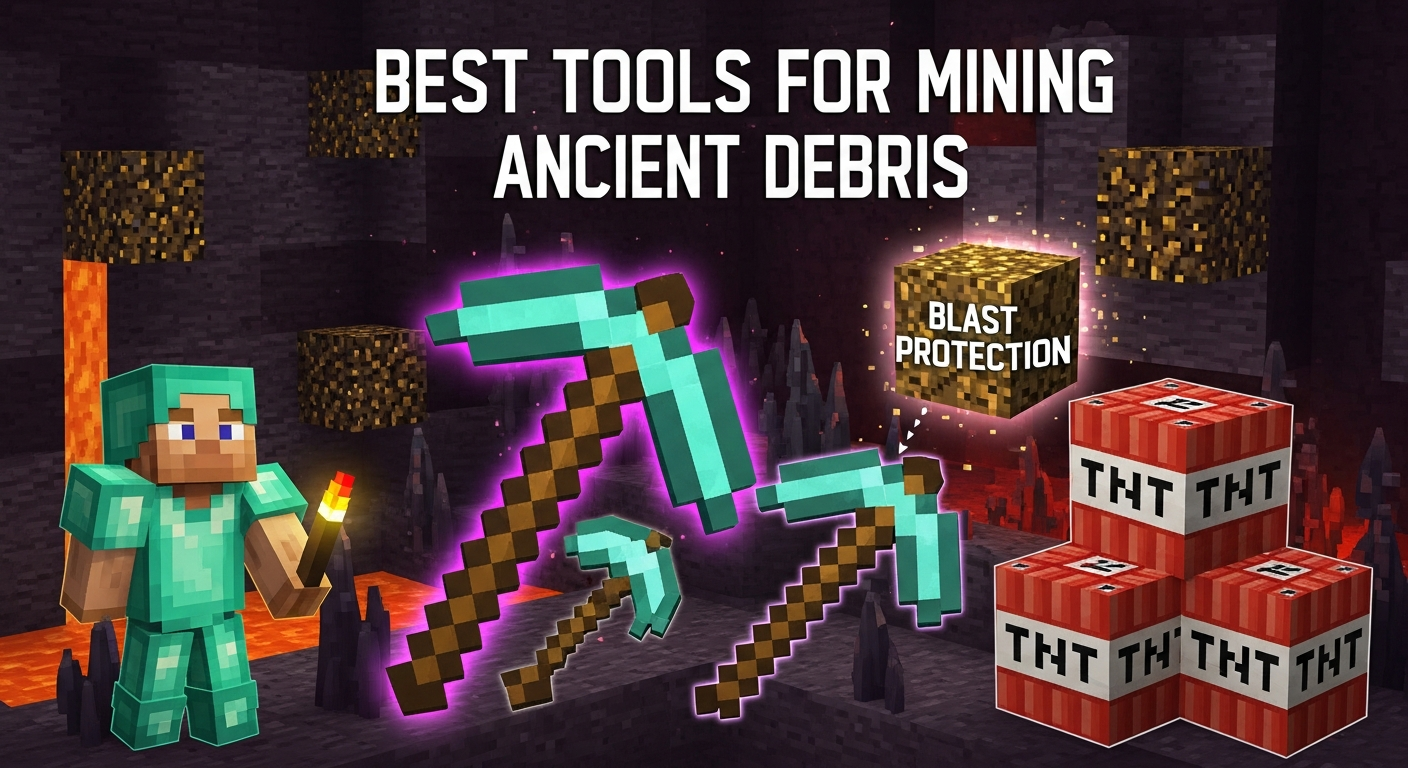 Best Tools for Mining Ancient Debris in Minecraft