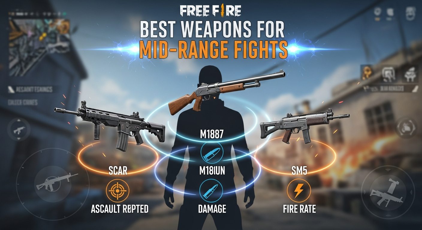 Top Free Fire Weapons for Medium-Range Combat