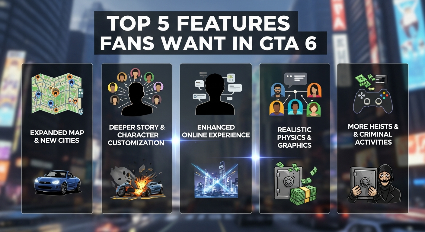 GTA 6: 5 Most Wanted Fan Features