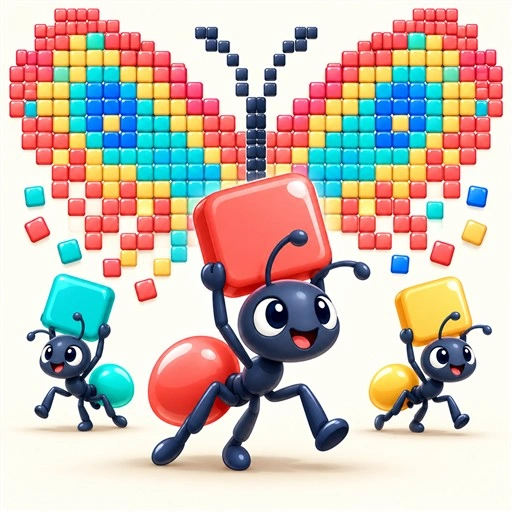 Ants Clear All Color Block Puzzle Game