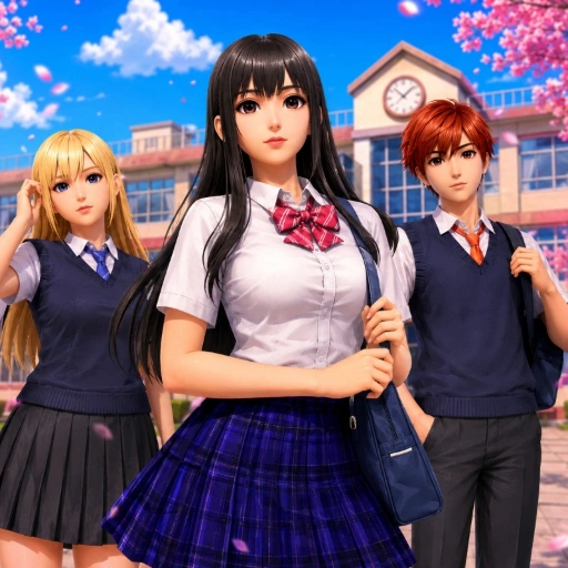 High School Girls Classroom Life Game