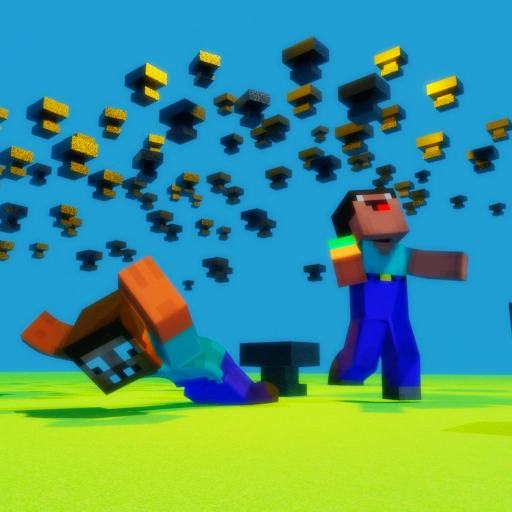 Noob vs Pro But Anvil Rain Minecraft Game