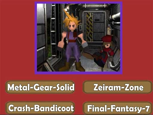 Nostalgic Playstation1 Quiz Game