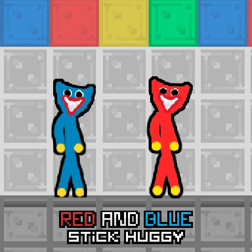 Red and Blue Stick Huggy Game