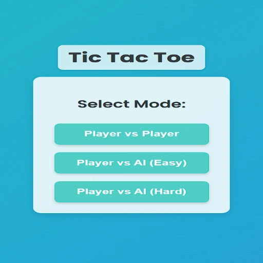TICTAK TOE play AI easy hard Game